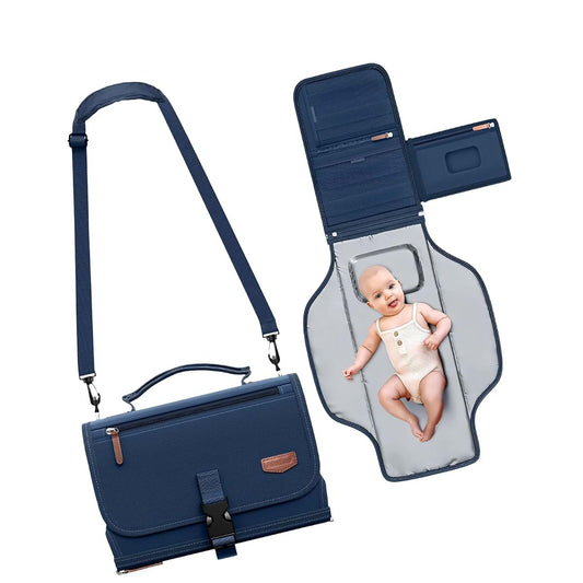 Shulmate Foldable Lightweight Diaper Changing Pad With Storage Pockets