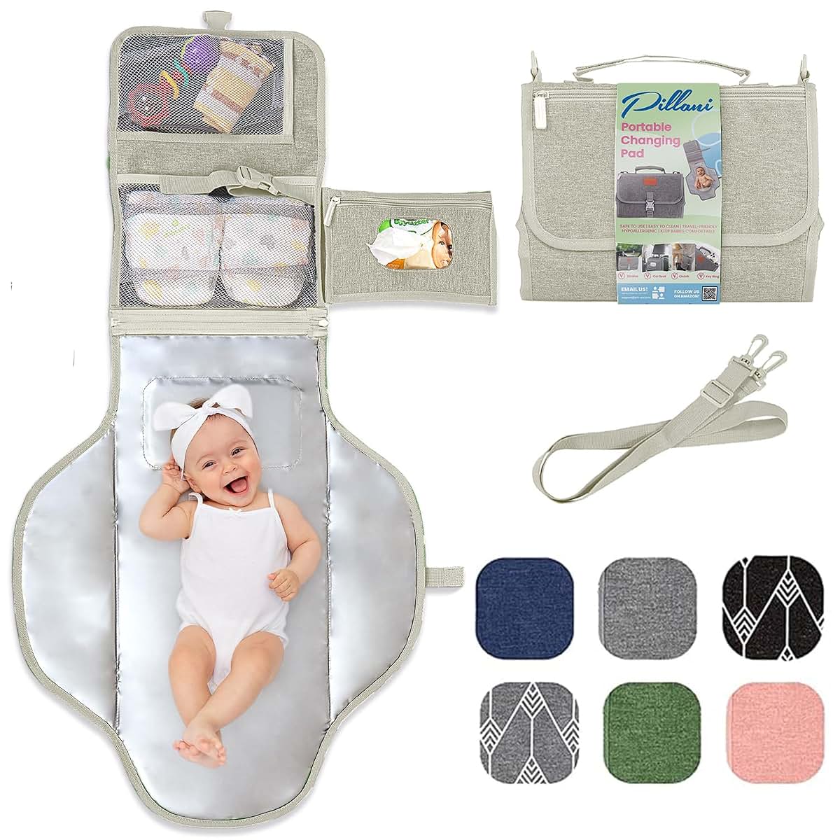Portable Waterproof Changing Mat for Baby Travel Diaper Station