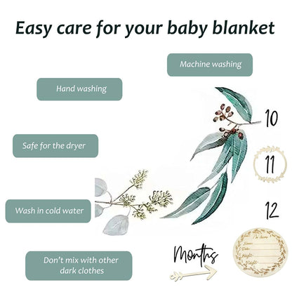 BabyOneStop Monthly Blanket Unisex 47"x47"