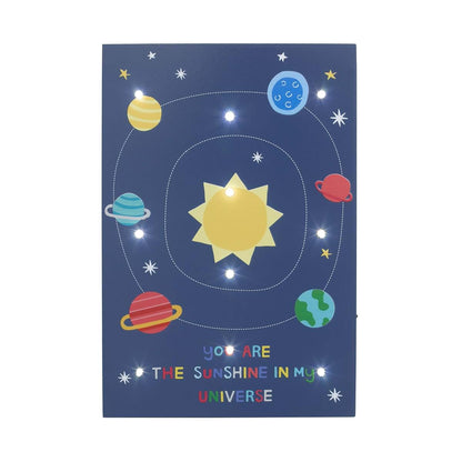 NoJo Solar System LED Lighted Wall Art, 8x12 Inch