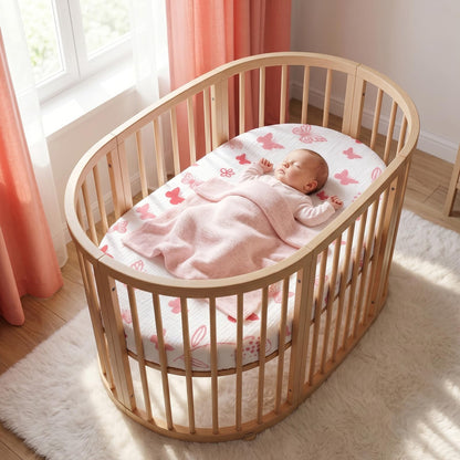 IOCCLH Muslin Bassinet Sheets 4-Pack