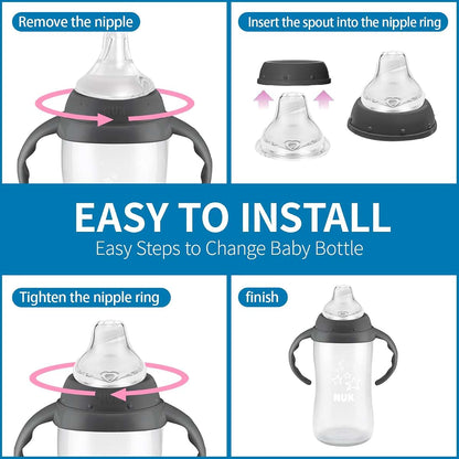 10-Pack Silicone Spouts for NUK Active and Learner Cups, Leakproof Replacement