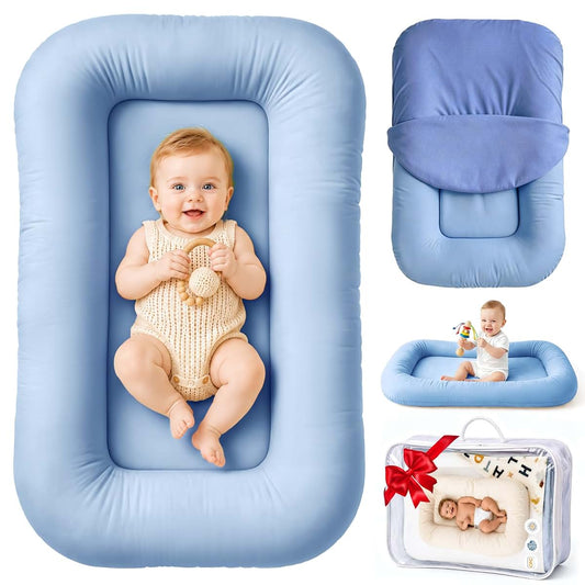 Idudbid Baby Lounger and Nest for Newborns, Grey Crown