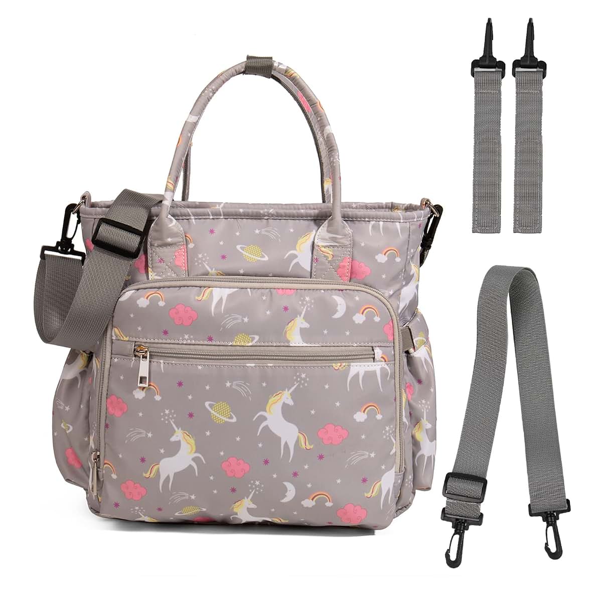 MEYTEILAY Diaper Bag Tote Baby Changing Bag Portable Waterproof and Large Capacity with Shoulder Strap Stroller