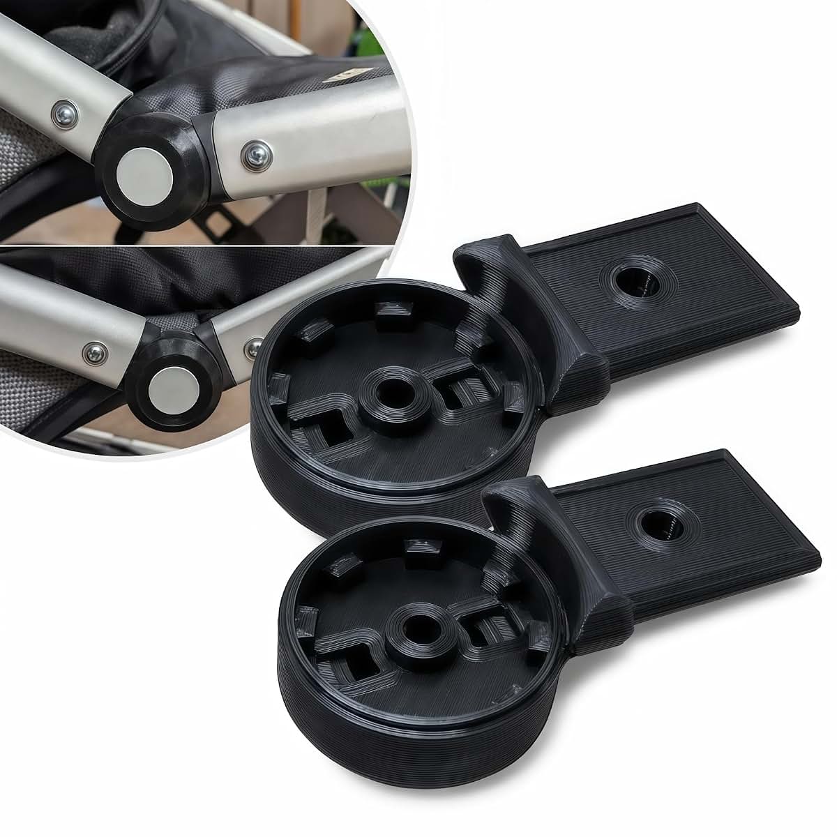 XORVANTAQM Footrest Hinge Repair Kit for UppaBaby Vista Stroller, 2-Pack