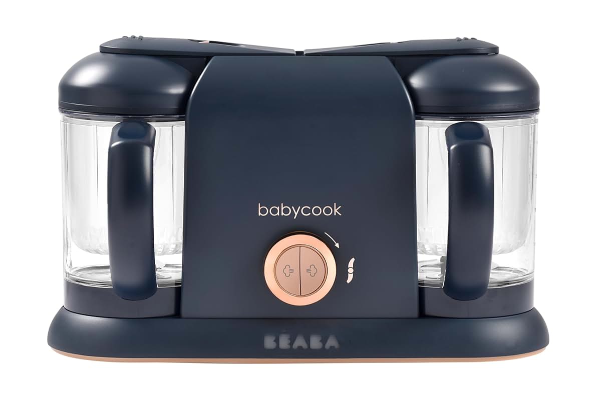 Béaba BEABA Babycook Duo 4 in 1 Baby Food Maker, Puree Steamer and Blender for Purees, Grinder with Auto Steam Cooking