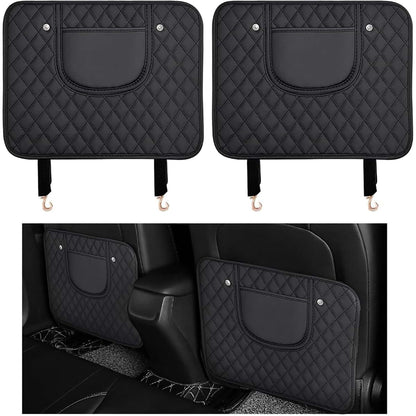 KZYIQUOJ Car Seat Back Kick Protectors 2-Pack Black (photo 2)