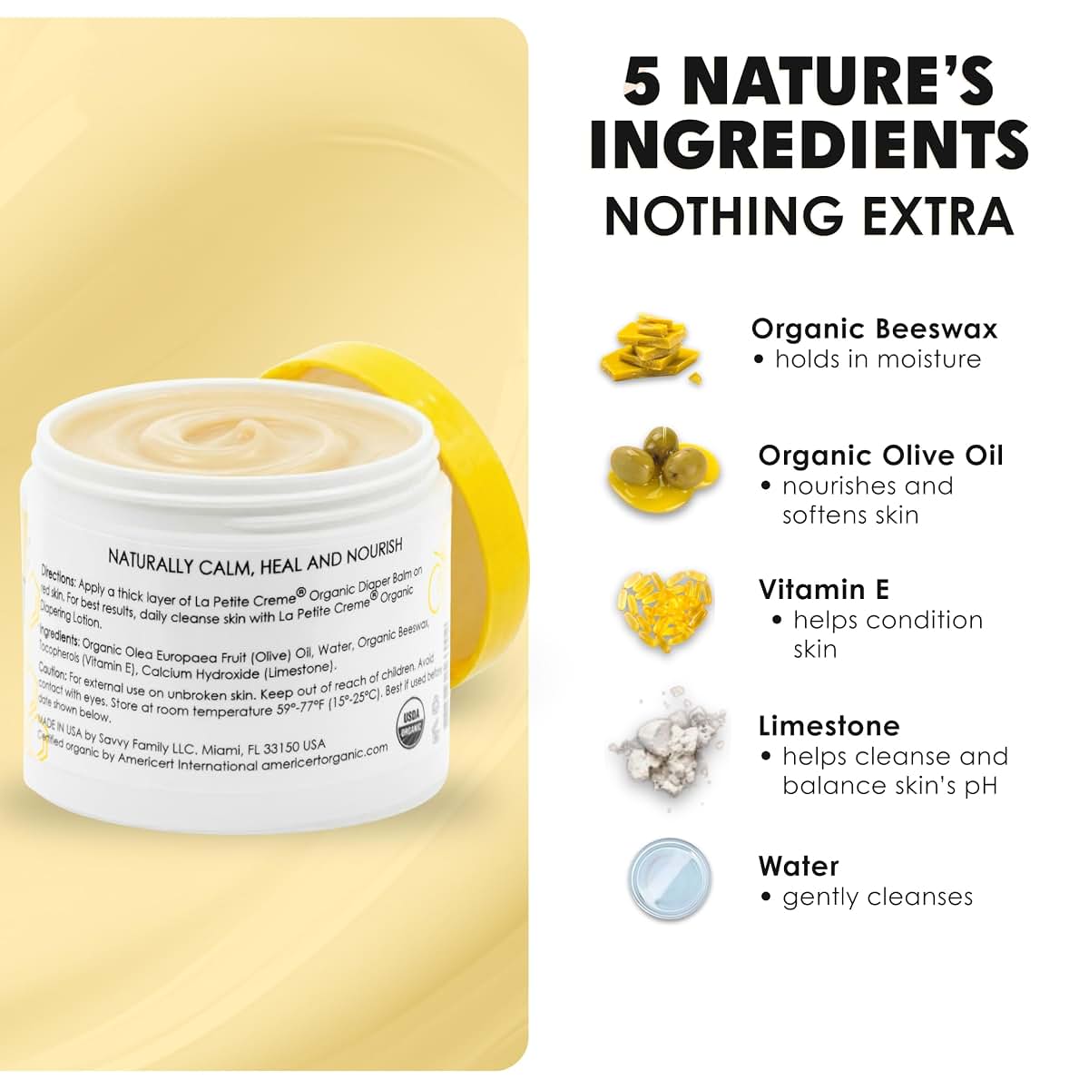 La Petite Creme Diaper Balm - Healing & Nourishing Diaper Rash Cream, 1 oz (photo 3)