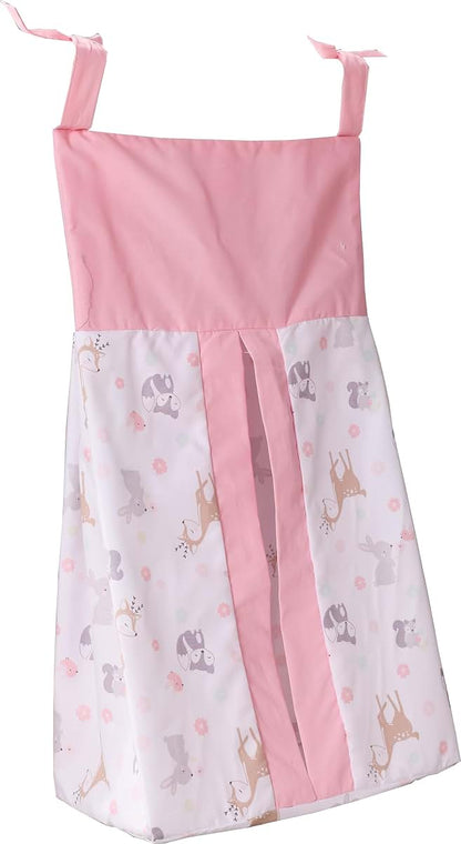 CribMATE Pink Woodland Nursery Diaper Stacker for Girls
