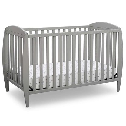 Delta Children Taylor 4-in-1 Convertible Baby Crib, Grey, Sustainable New Zealand Wood