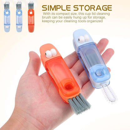 VICASKY 3-in-1 Cup Lid Cleaning Brush Set, Portable and Rotating