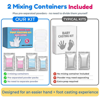 Ifeolo Baby Hand and Foot Casting Kit (2 Pack) - Wood (photo 4)