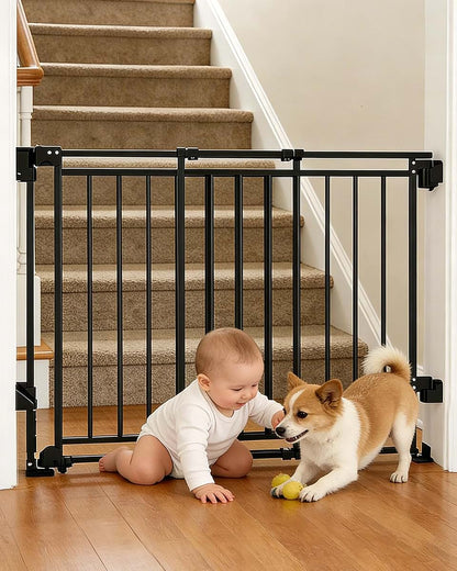 BabyOneStop Baby And Dog Gate, 26.4-43 Inch Adjustable Width