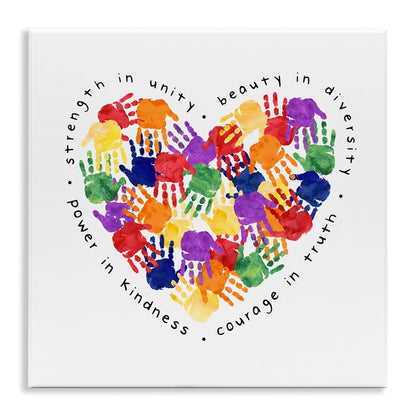 Stupell Industries Unity Handprint Heart Wall Plaque
