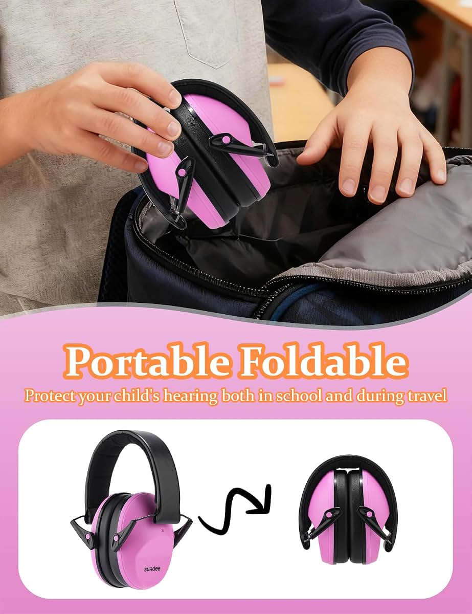 Kimitimi Kids Noise Reduction Ear Muffs, Over-Ear Protection