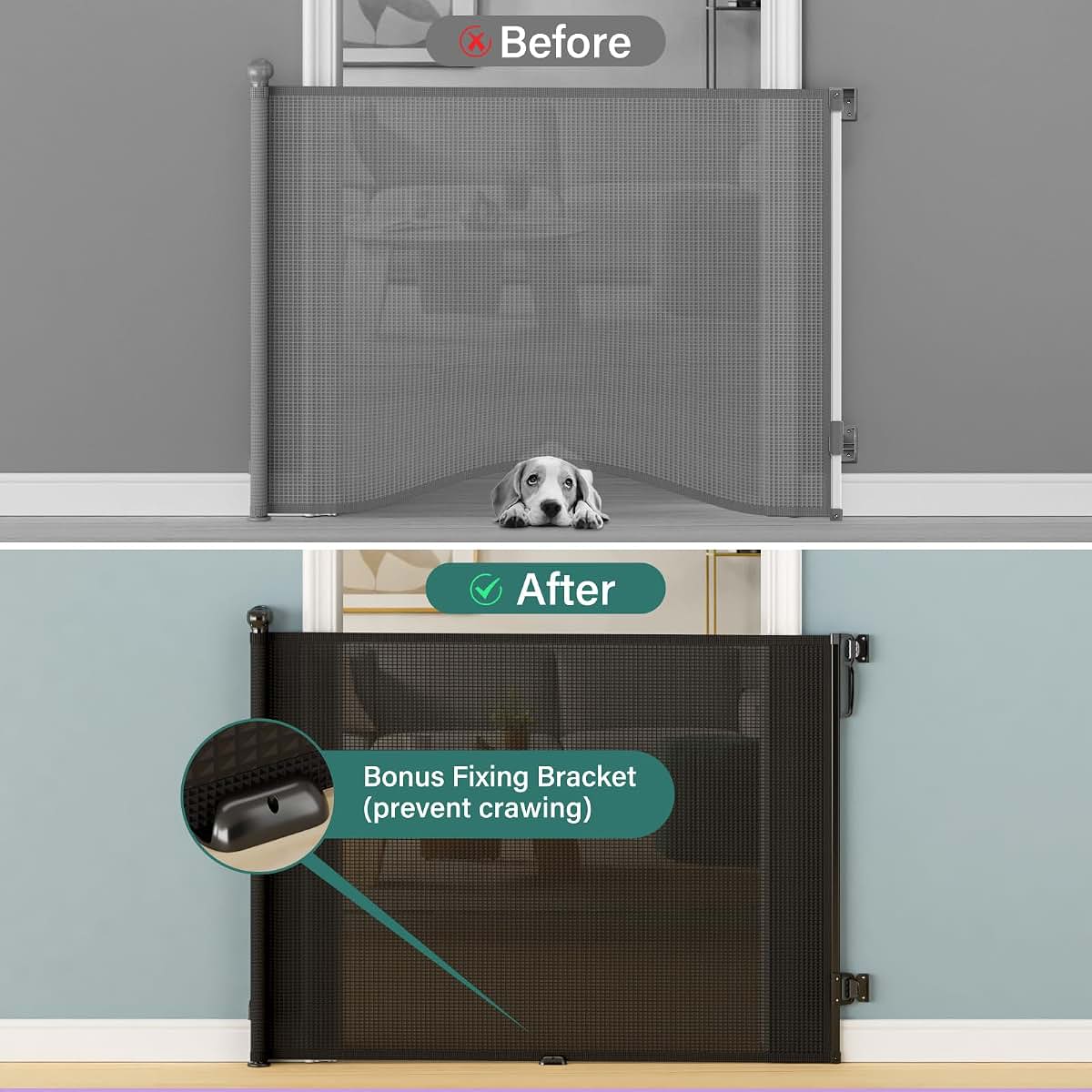 Babepai Retractable Baby Gate for Stairs