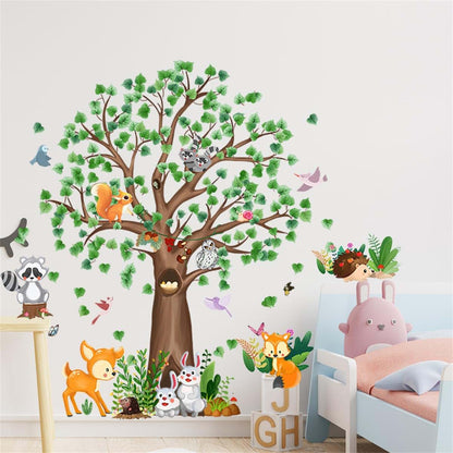 Wallmeii Forest Animals Tree Wall Decals - 3 Piece Set (photo 4)