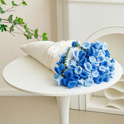 Crochet Flower Bouquet Throw Blanket for Decorative Home Decor