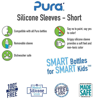 Pura Kiki Short Silicone Bottle Sleeve in Pink (photo 3)