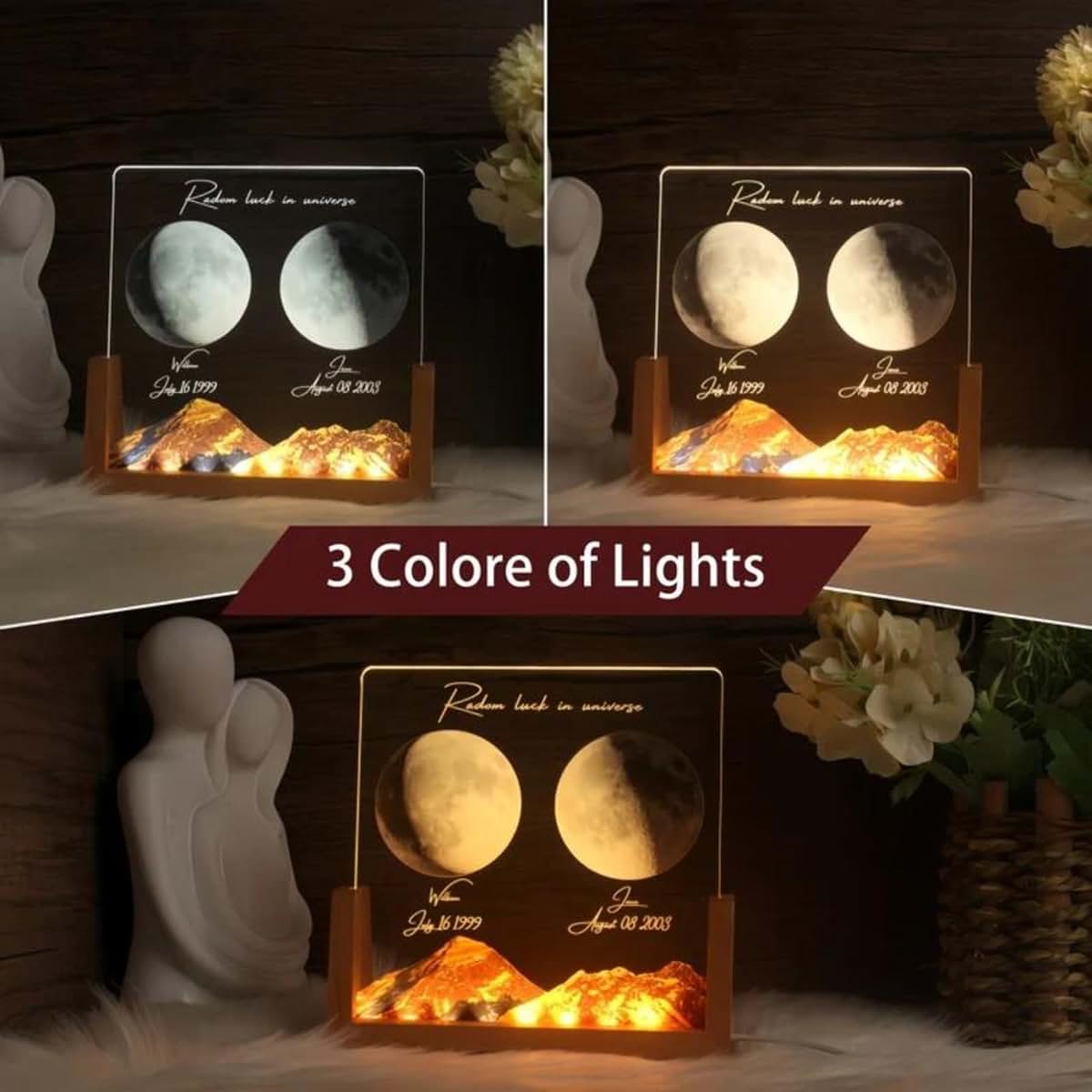 Zymech Personalized Moon Phases Crystal Night Light (photo 4)
