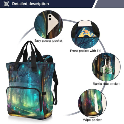 Yanendie Fairy Forest Diaper Bag Backpack
