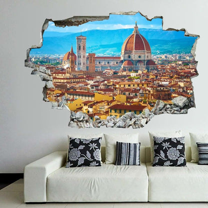Higoss Cityscape In Florence Italy 3D Wall Decal