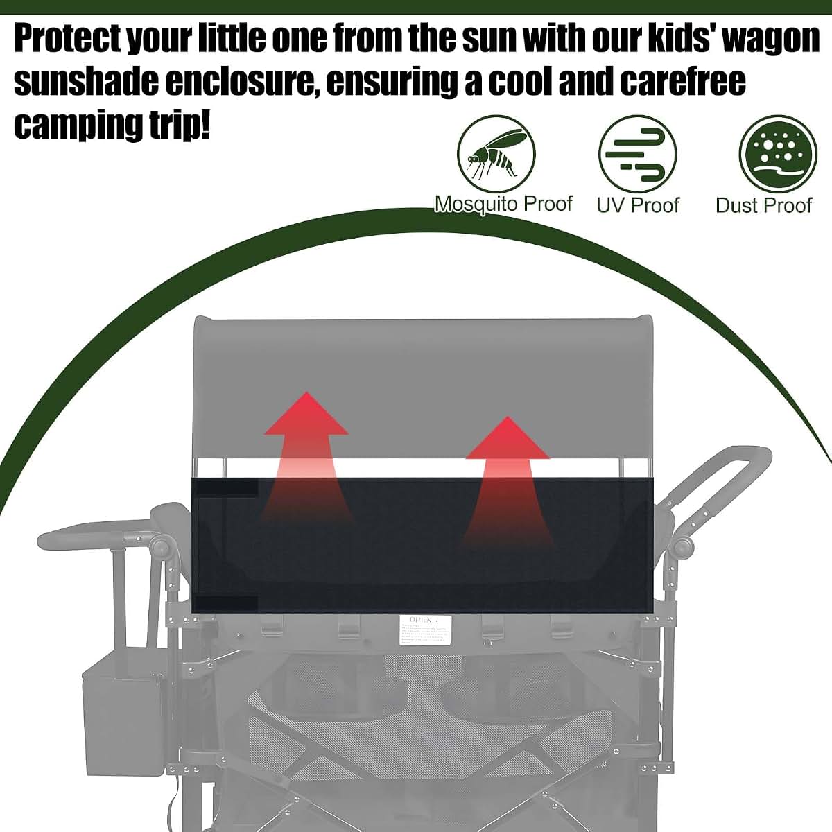Waybas Wagon Stroller Sunshade Net Canopy