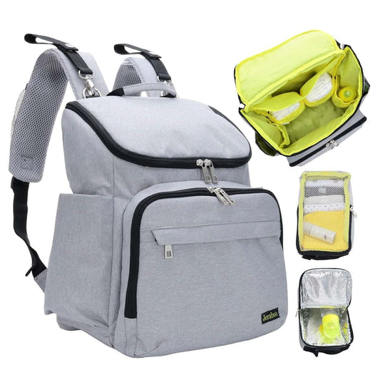 Jeraboo Diaper Backpack for Mom and Dad - Stylish Designer Diaper Bag for Women and Men, Boys and Girls - Baby Bookbag