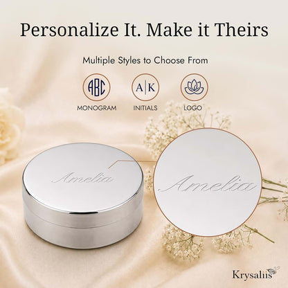 Krysaliis Silver Plated First Curl And Tooth Keepsake Box (photo 3)