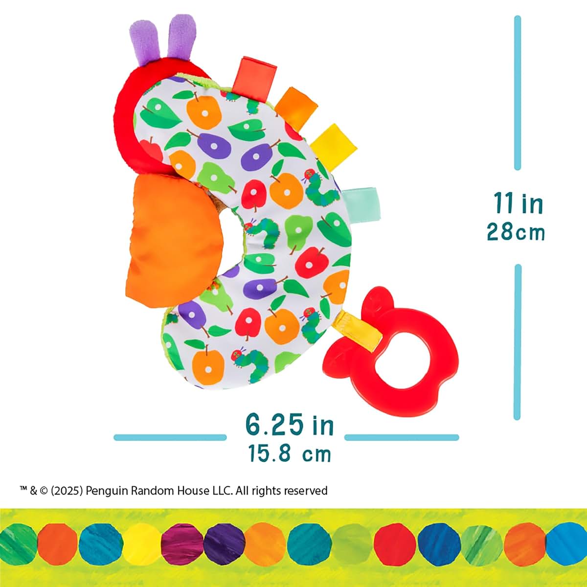 Kids Preferred The Very Hungry Caterpillar Sensory Toy With Crinkle Orange Slice And Teether Ring (photo 4)