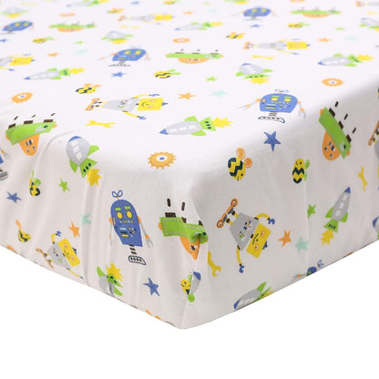 CribMATE 3-Piece Robot Nursery Crib Bedding Set in Blue (photo 3)