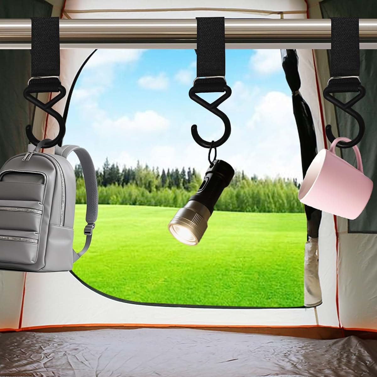 Stroller Utility Hooks for Bags & Outdoor Use - 12 Piece Set