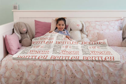 OMG SHIRTS Personalized Baby Boys Gift Christmas Blanket With Name, Customized Baby Blanket With Name For Boys And (photo 3)