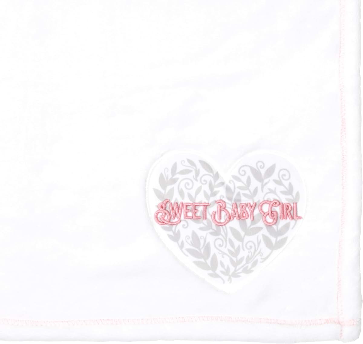 Pavilion Gift Company Sweet Baby Girl Embroidered Sentiment Royal Plush Baby Blanket