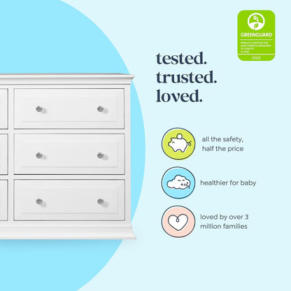 Davinci Signature 6-Drawer Double Dresser in White