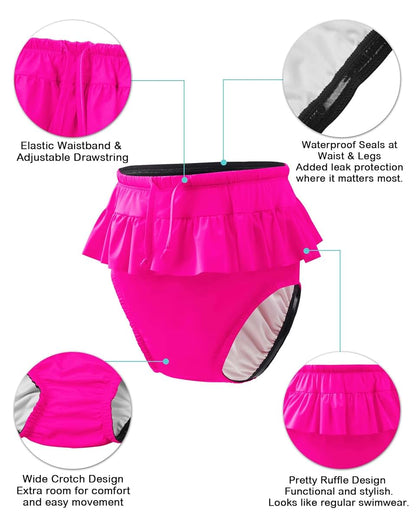 Eeost Youth Special Needs Reusable Swim Diaper With Skirt Design