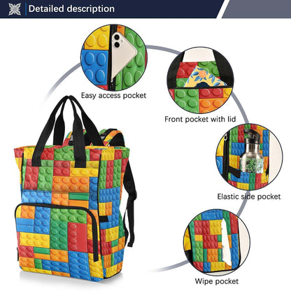 Bulletgxll Waterproof Diaper Bag Backpack with Stroller Straps, 10L