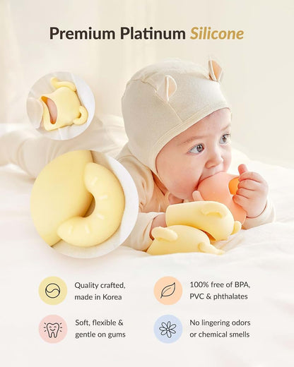 Moyuum Silicone Elephant Grip Hand Teether Toy for Babies