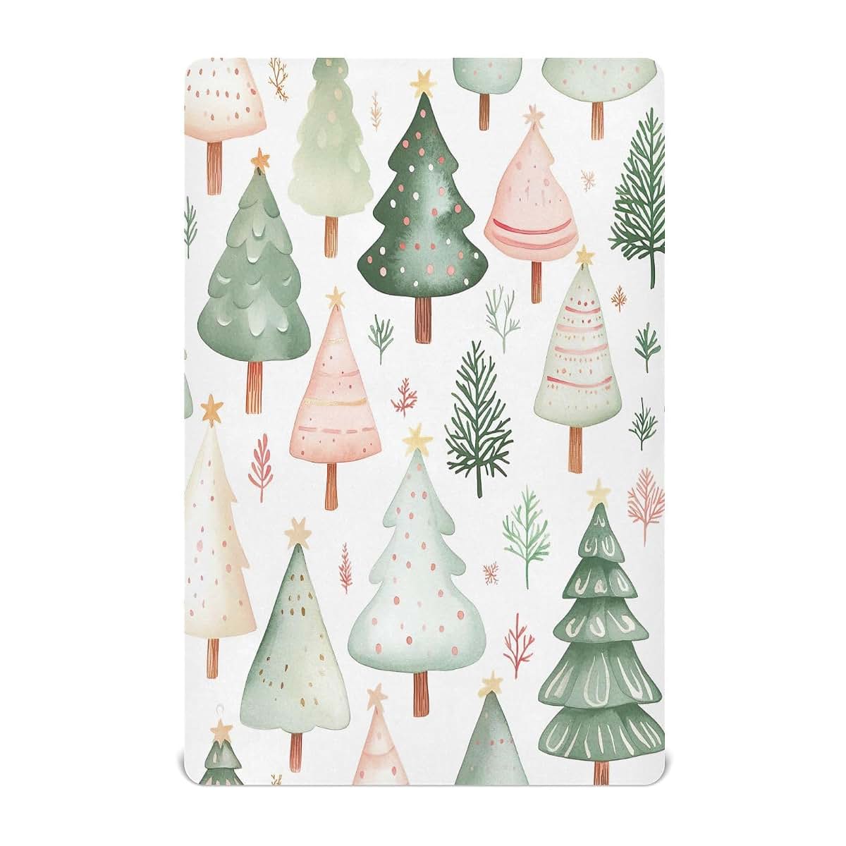 Fugidog Christmas Trees Crib Sheets for Standard Crib and Toddler Mattresses