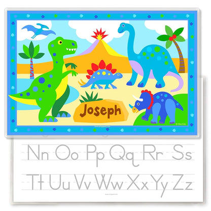Art Appeel Dinosaur Personalized Laminated Placemat for Kids