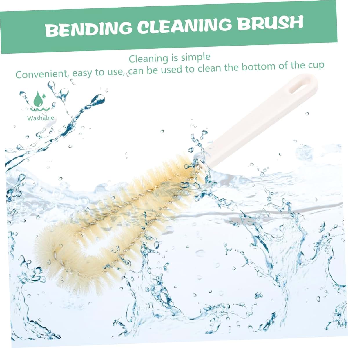 Kisangel Long Handle Cup Brush Cleaner with 90-Degree Bend