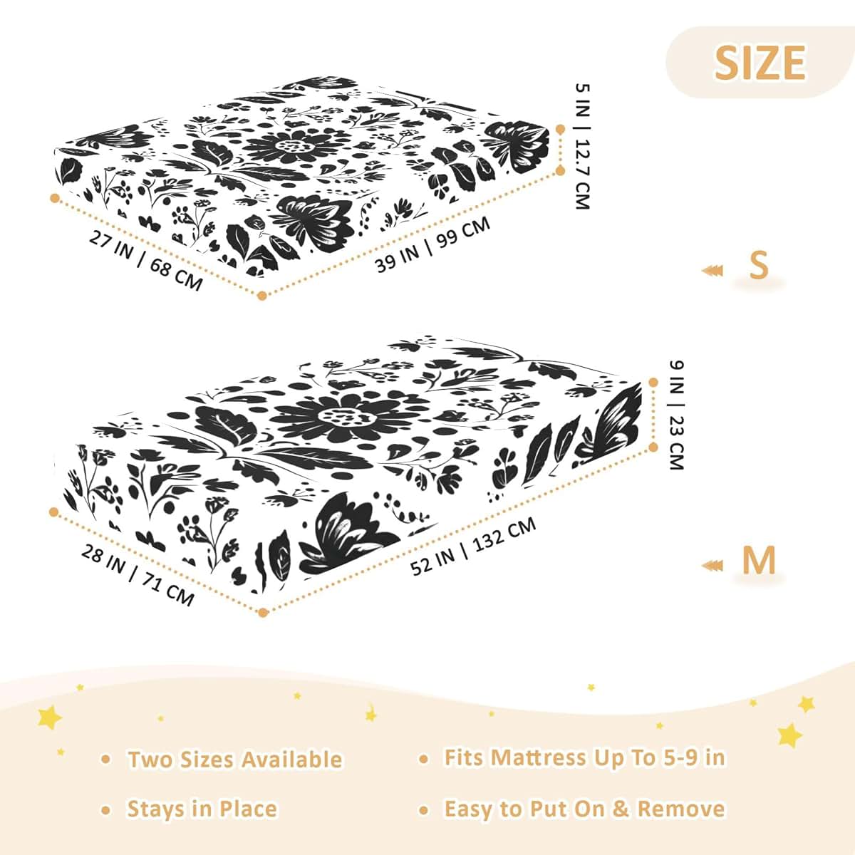 Floral Pattern Fitted Crib Sheets for Baby and Toddler Bedding