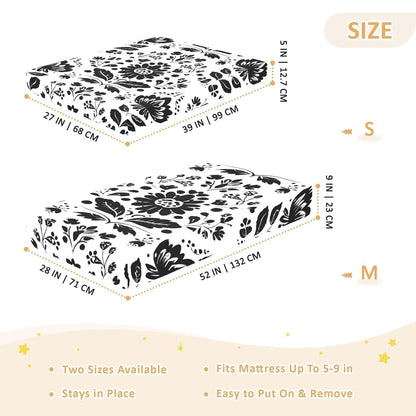 Floral Pattern Fitted Crib Sheets for Baby and Toddler Bedding