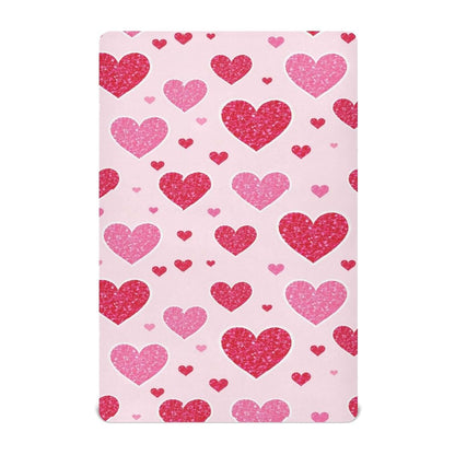Caikeny Fitted Crib Sheet Hearts Pattern Standard Crib Toddler Mattress