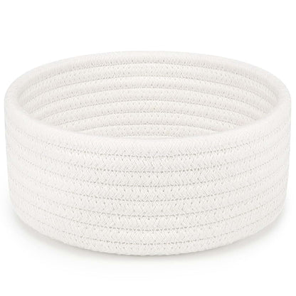 ABenkle Small Woven Cotton Rope Storage Basket