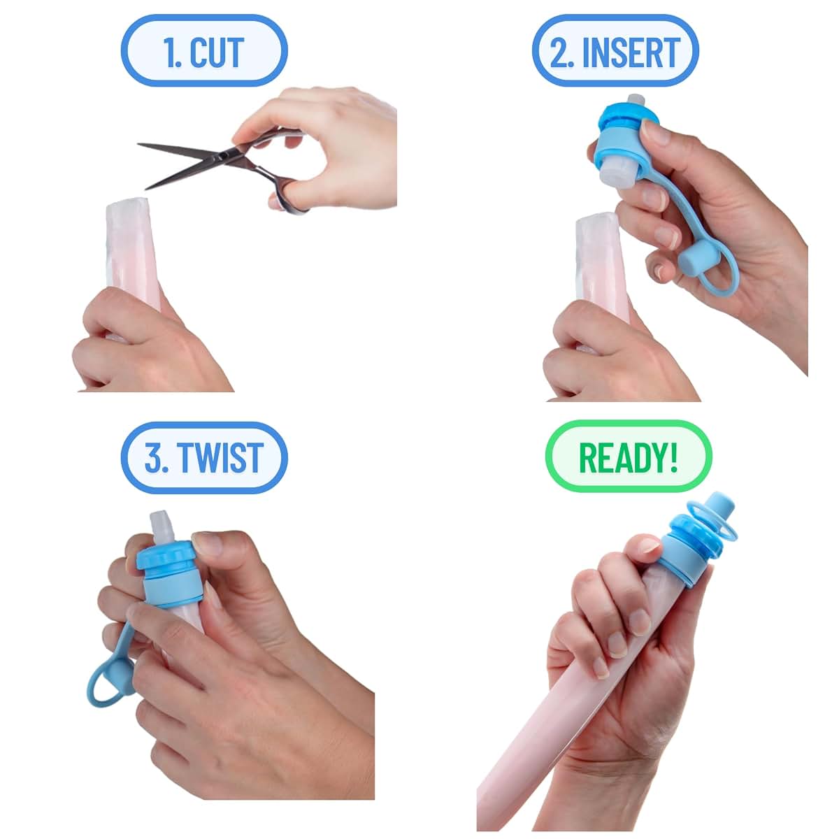 Toppie Yogurt Tube Topper 2-Pack Blue (photo 2)