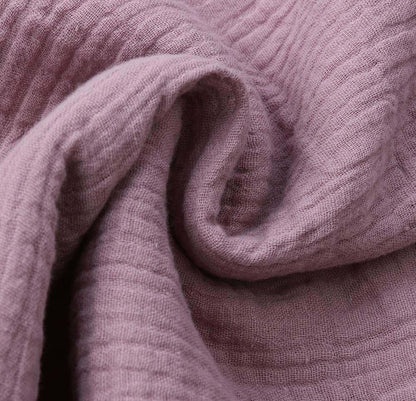 Stylesilove Newborn Baby Girl Cotton Muslin Swaddle Blanket with Tassel Design and Matching Headband, Lilac