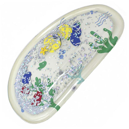 Nuiorfty Water Mat for Babies, Interactive Sensory Play Mat with Floating Sequins for Tummy Time & Calming, Baby