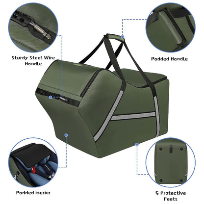 Infant Car Seat Travel Bag For Airplane With Side Pocket