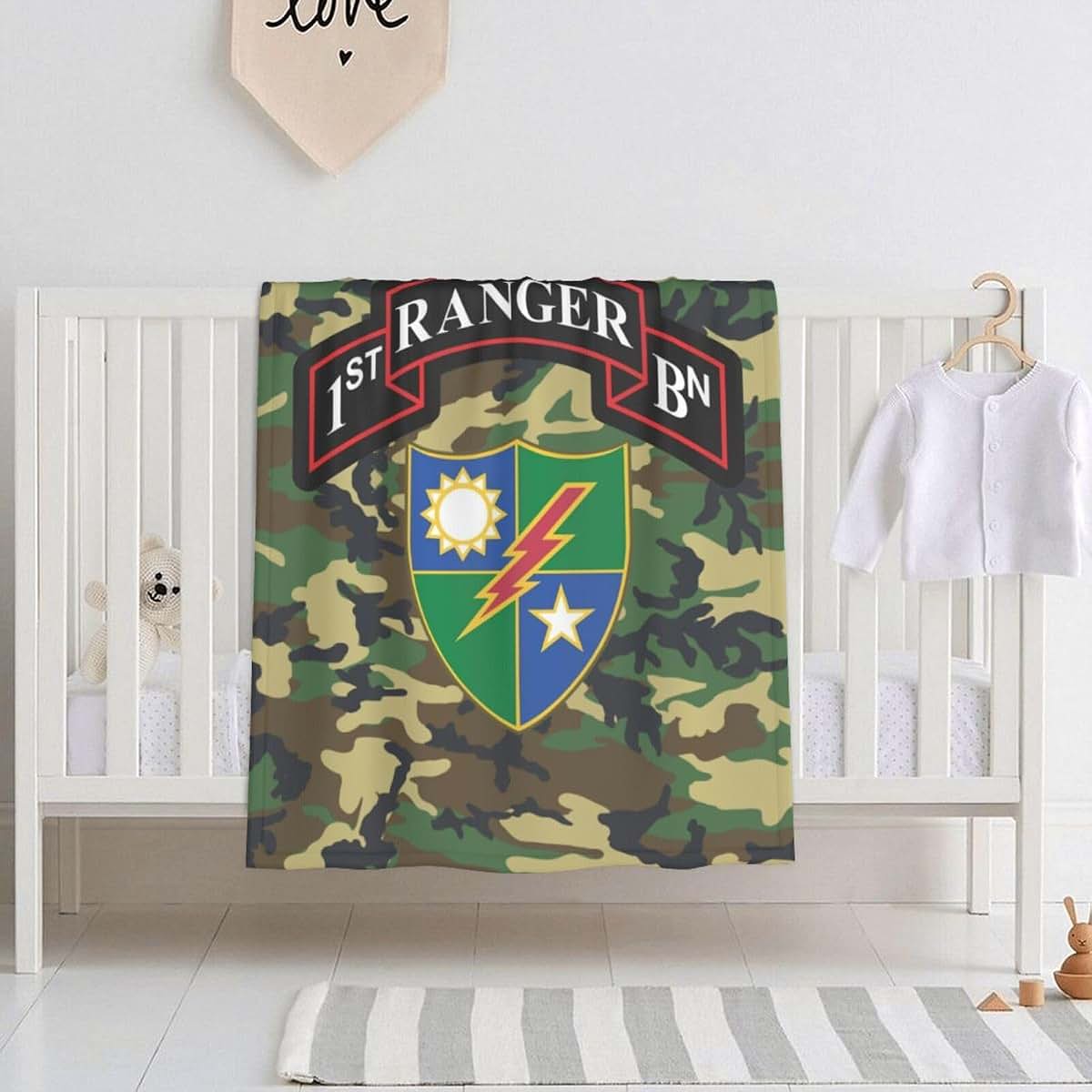 FULVO Baby Blanket Army 75th Ranger Regiment Swaddle 30"X 40"